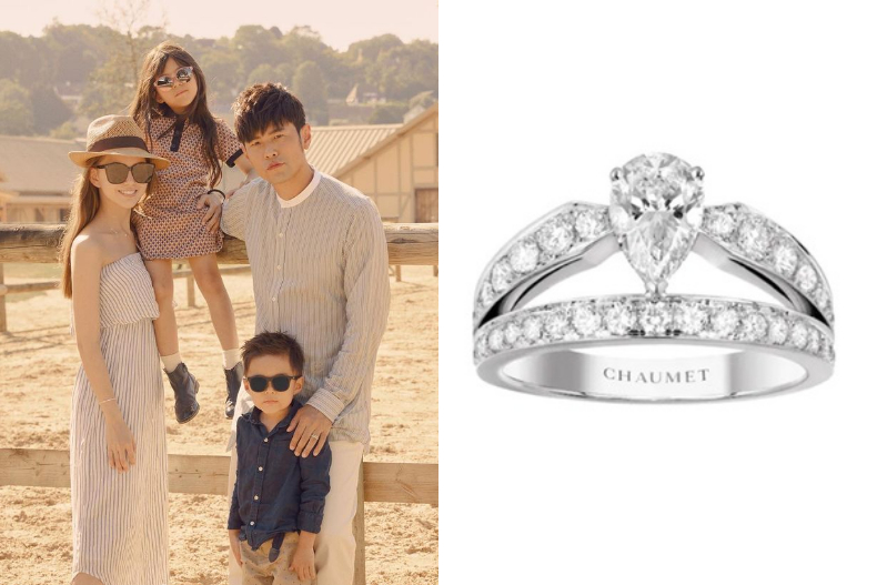 ▲昆凌❤周杰倫訂婚戒：Chaumet Joséphine Aube Printanière