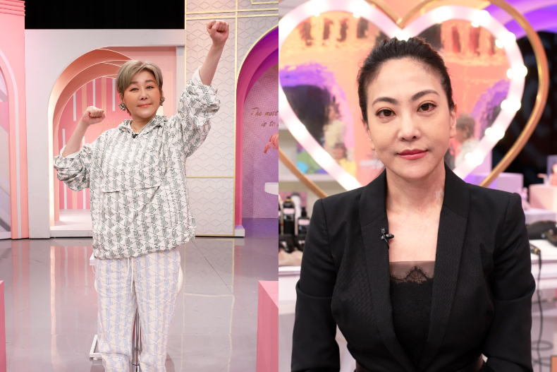 ▲女大主持人及達人老師(由左至右)：藍心湄、吳依霖
