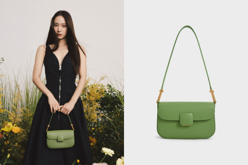 ▲CHARLES & KEITH Koa 方釦肩背包，NT.2,590