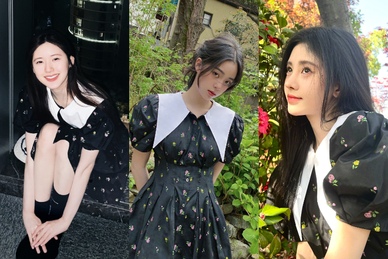 尷尬了…歐陽娜娜「黑色碎花洋裝」撞衫4千年神顏，造型師愣：她太沒記憶點！