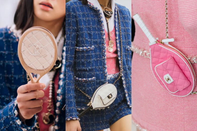 ▲CHANEL 2022/23 Cruise度假系列的網球拍包包