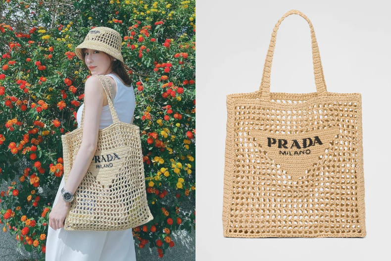 ▲PRADA 拉菲草手提袋,NT.61,000
