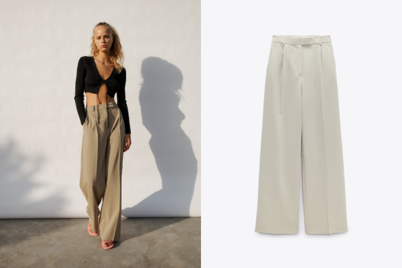 ▲ZARA 寬管長褲，NT.1,390