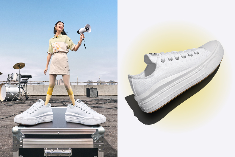 ▲CONVERSE CHUCK TAYLOR ALL STAR MOVE 雲朵厚底鞋，NT.2,180