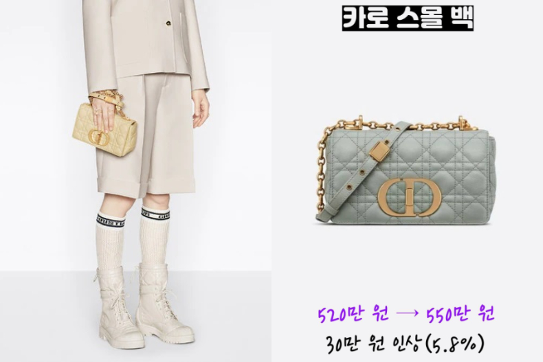 ▲小碼 DIOR CARO 手袋，NT.125,000