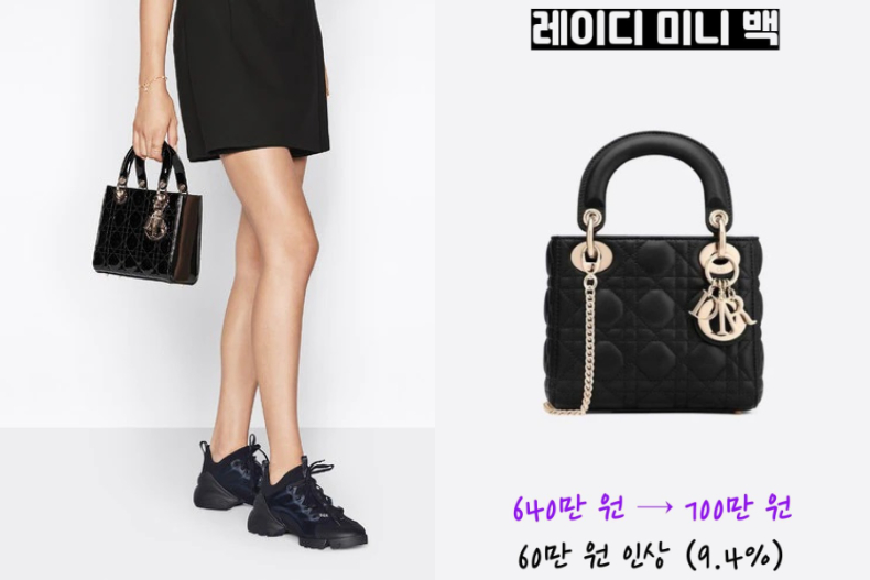 ▲小碼 LADY DIOR 手袋，NT.160,000