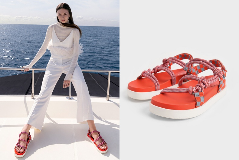 ▲CHARLES & KEITH Hope扭結繩索涼鞋，NT.1,990 