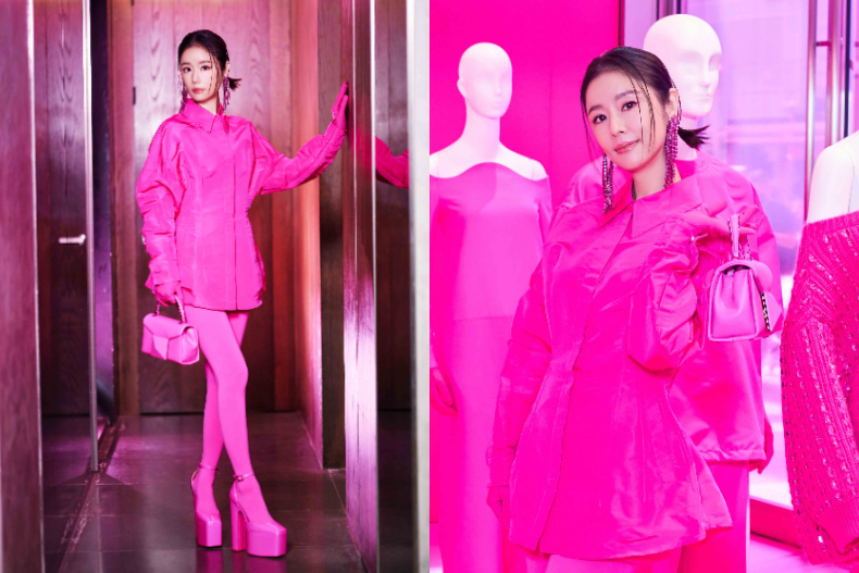 粉紅女王換人當！林心如一身「螢光桃粉」太吸睛，曝：想買VALENTINO包送給她