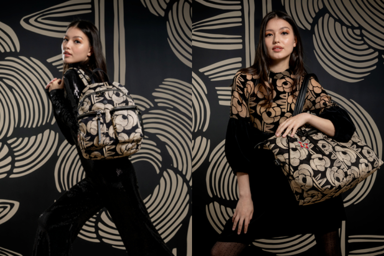 Kipling X ANNA SUI++限量聯名系列!高奢黑金色 X絕美玫瑰印花,7大人氣包登場