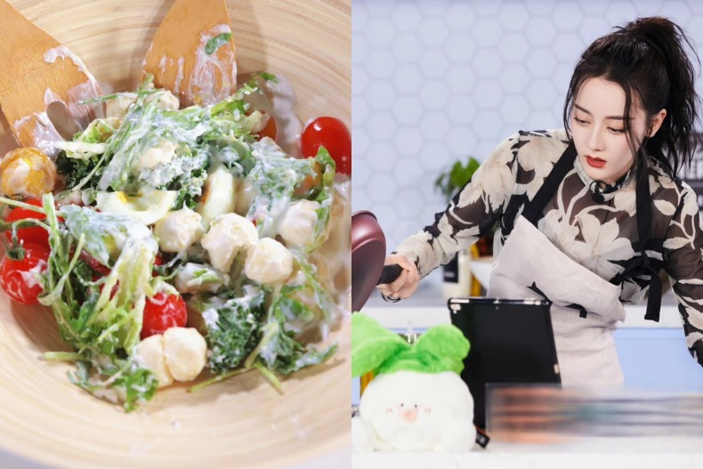 吃不停照樣瘦！迪麗熱巴最新畫報素顏、大露長腿美背，公開「減脂營養餐」食譜