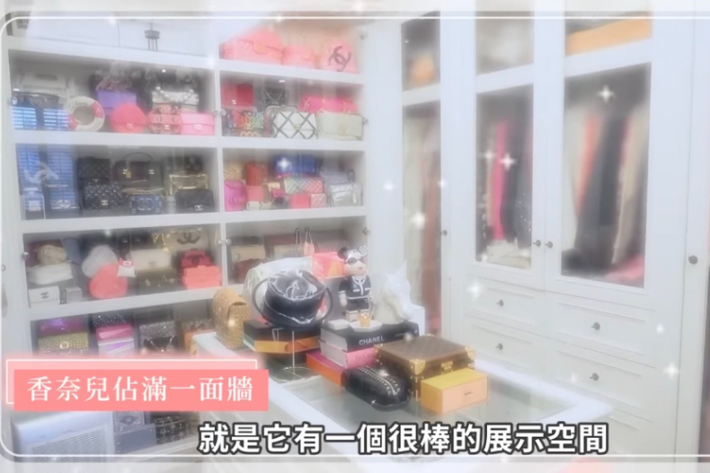 太夢幻！女星「浮誇衣帽間」直擊，王思佳擁香奈兒包牆、她的愛馬仕多到放滿房