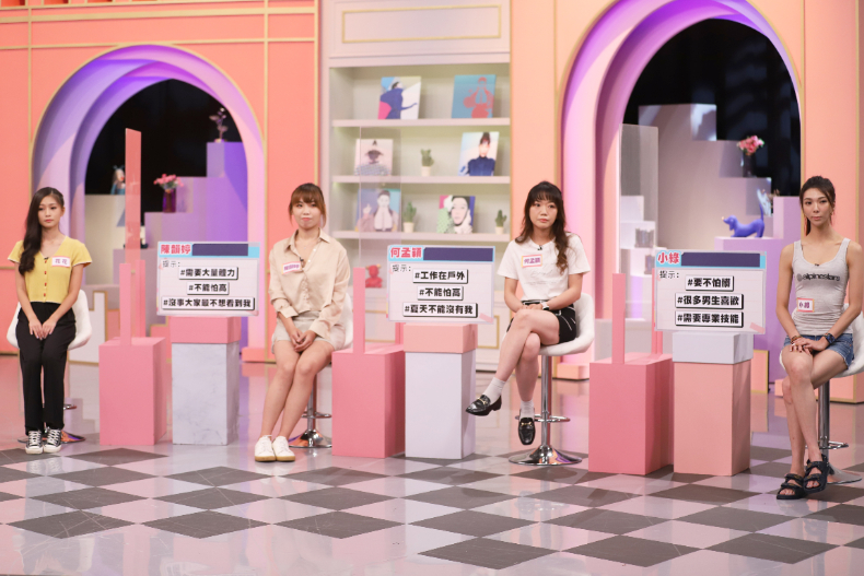 ▲女大來賓（由左至右）：花花、陳韻婷、何孟穎、小綠