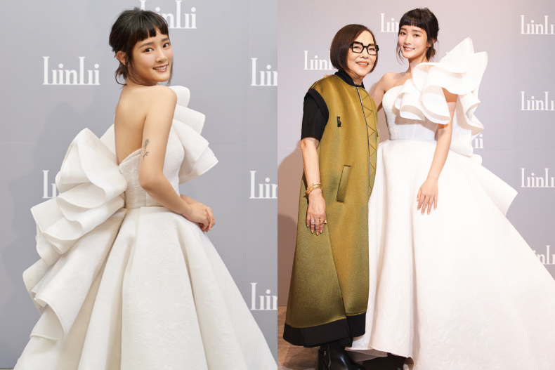 ▲女星王淨穿LinLi Boutique-LinLi愛永續系列婚紗絕美現身
