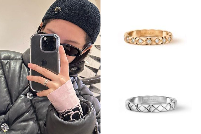 ▲CHANEL 18K白金戒指，NT.49,000；18K BEIGE米色金鑲鑽戒指，NT.116,000
