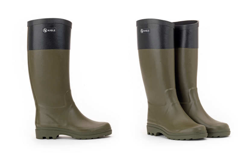 ▲AIGLE AIGLENTINE COLOR BLOCK 撞色長筒膠靴，NT.6,500