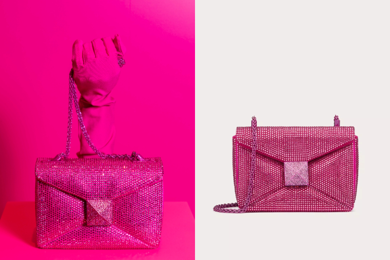 ▲VALENTINO One Stud鉚釘水鑽包，NT.204,000