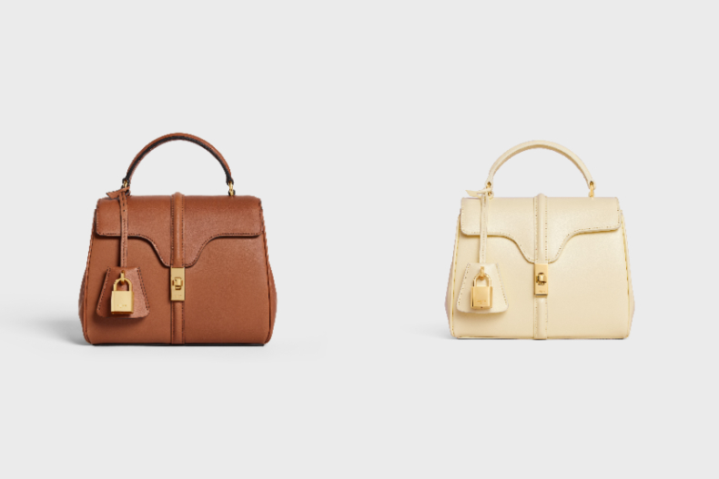 ▲CELINE_16鎖頭小牛皮革迷你手提包_NTD120,000／CELINE_16鎖頭小牛皮革迷你手提包_NTD110,000