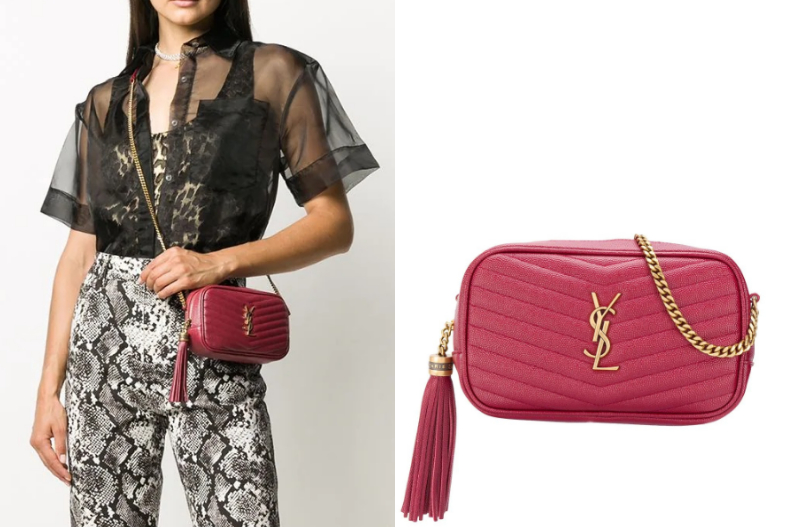 ▲Saint Laurent LOU 絎縫牛皮流蘇肩背包，NT.43,600