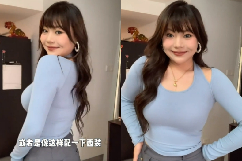 ▲掛脖針織衫