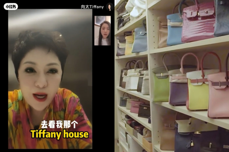 珍藏品級「精品包」曝光！向太嗨曬「滿牆愛馬仕包」，霸氣喊話袁詠儀：你挑一個