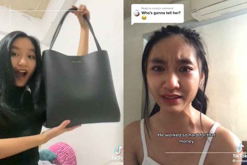少女曬父親送的小CK包,興奮稱「人生第一個奢侈品包」,遭諷不是名牌,淚訴:是爸爸辛苦賺來的