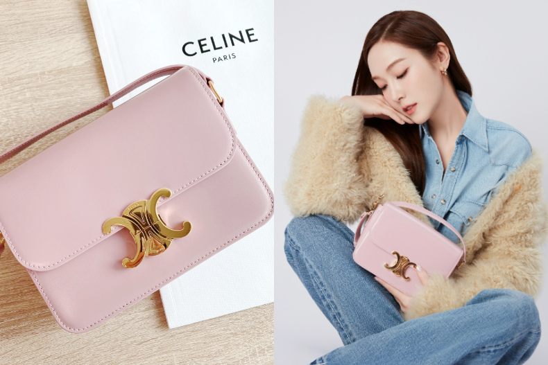 ▲CELINE TEEN TRIOMPHE小牛皮革肩背包，NT.125,000
