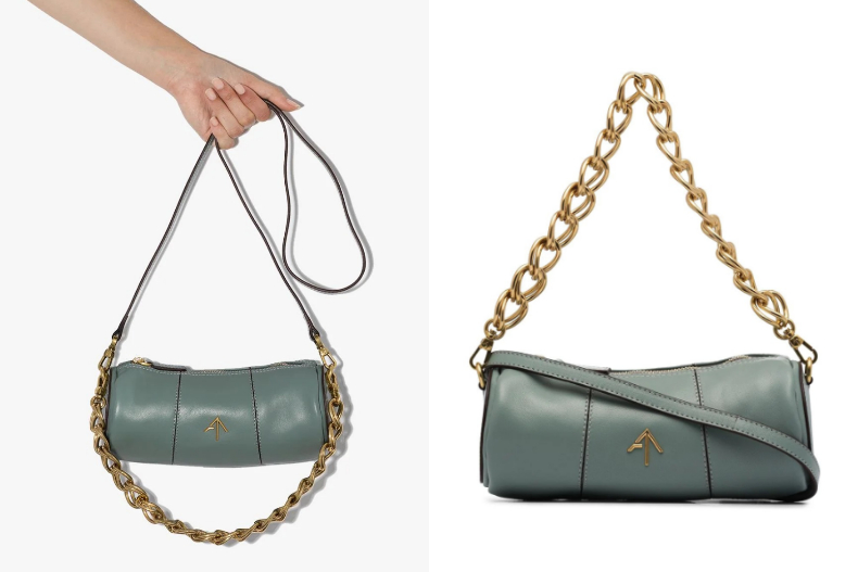 ▲Manu Atelier Cylinder leather shoulder bag，NT.14,055