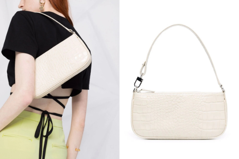 ▲BY FAR Rachel crocodille-effect shoulder bag，NT.13,863