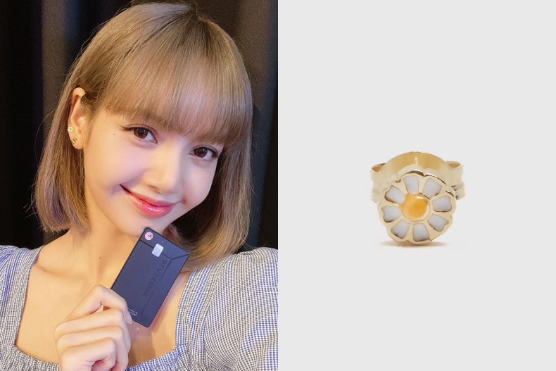 ▲Lisa同款：WILHELMINA GARCIA 小雛菊耳釘，NT.1,980。