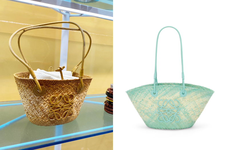 ▲LOEWE 小號伊拉卡棕櫚葉拼小牛皮 Anagram 水桶包,NT.26,000