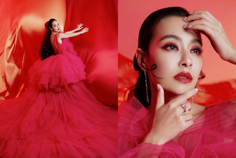 專訪/網封:粉紅教主!王思佳駕馭「芭比夢幻桃粉荷葉澎紗裙」,LinLi親揭浮誇禮服時尚心機