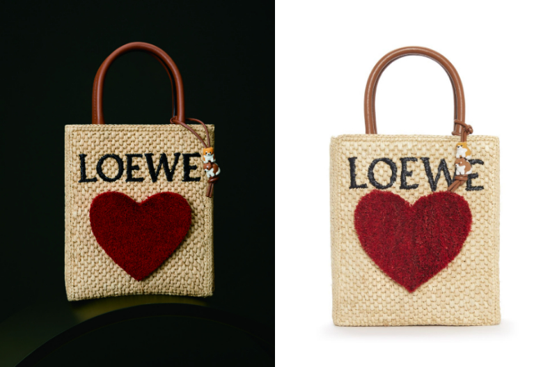 ▲LOEWE 情人節限定編織大紅愛心托特包，NT.53,000