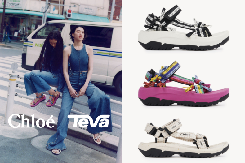 Chloé X Teva Hurricane XLT2 Ampsole(右上、右中)，NT.17,200；Hurricane XLT2，NT.14,300(右下)