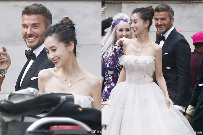 Angelababy、貝克漢凍齡狀態掀熱議！復刻4年前同框造型0變化，廣告畫面搶先曝光