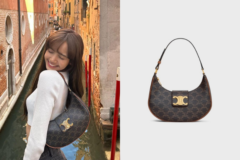 ▲CELINE Triomphe凱旋門翻蓋腋下包，NT.79,000