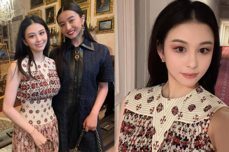 最美小三、最美星二代同框比美!韓韶禧「純慾風黑絲」vs․沈月「平口連身褲」,網讚:邱淑貞基因強大