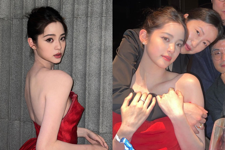 歐陽娜娜「大紅低胸禮服」女人味爆棚!白皙「美背+鎖骨」太誘人,22歲成各大品牌時尚寵兒