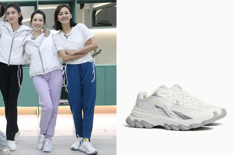 陳意涵：Bershka 灰白運動鞋，約NT.1,100。