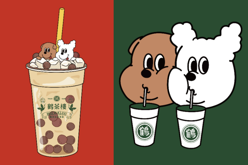 「鶴茶樓Ｘ韓國插畫Shop1107」太勾追！4聯名杯＋9週邊超欠收，台灣風萌貼紙免費送
