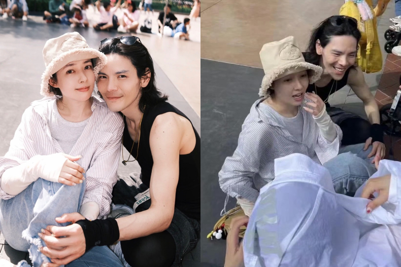郭碧婷、向佐雙手緊牽不甩KTV風波！「前衛禮服＋煙燻妝」vs․ 「魚尾裙＋木屐」，網崩潰：夫妻相