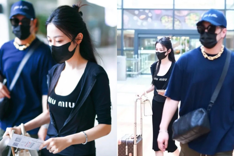 潘瑋柏結婚3年罕見同框愛妻！「最美空姐」全身行頭價碼破百萬，手提「愛馬仕包＋LV行李箱」