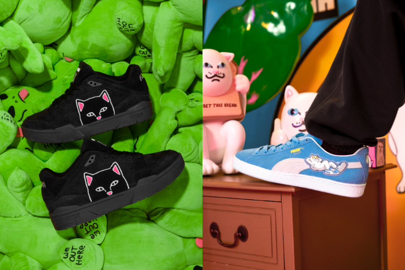 PUMA x RIPNDIP 中指貓系列開賣！厚底貓貓鞋、口袋藏中指，吳卓源：好萌好欠揍