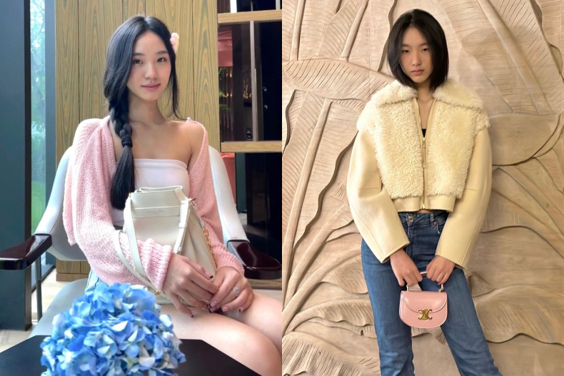 姐妹PK比辣！Lily、Elly同曬「廁所時尚照」，牛仔平口vs․下身失蹤看不出15、17歲