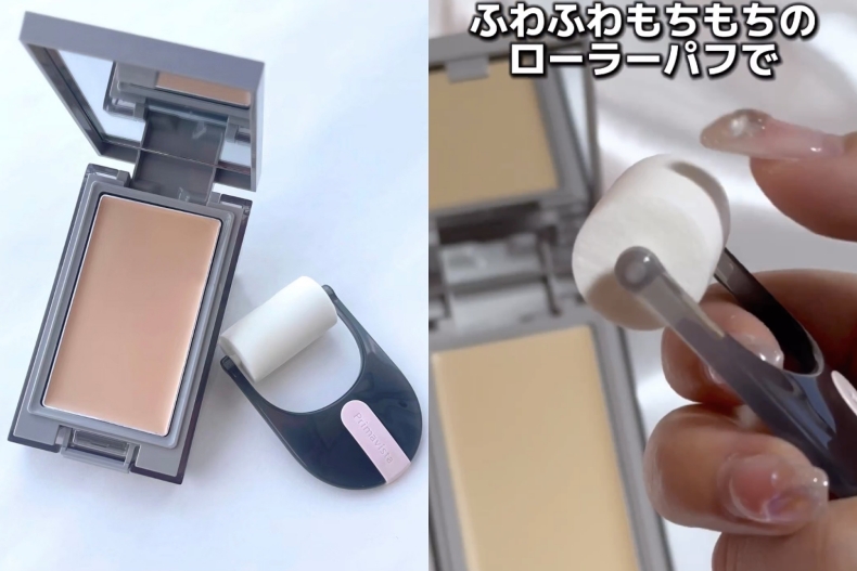 日本推出全新「滾輪粉撲」!刷油漆上粉底意外超貼超遮瑕?用法入內看教學