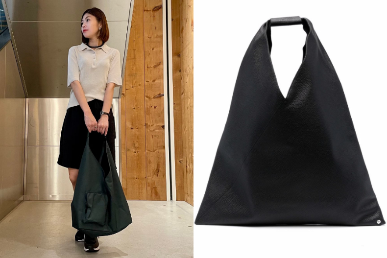 FotoJet (3) - FotoJet (3).jpg ▲左圖為MUJI 防水單肩包,右圖為MM6 Triangle Bag