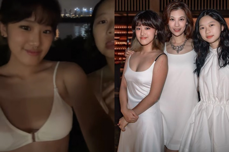梧桐妹緊靠26歲男星喊:我的最愛!一身「純白低胸吊帶」現身豪門舞會