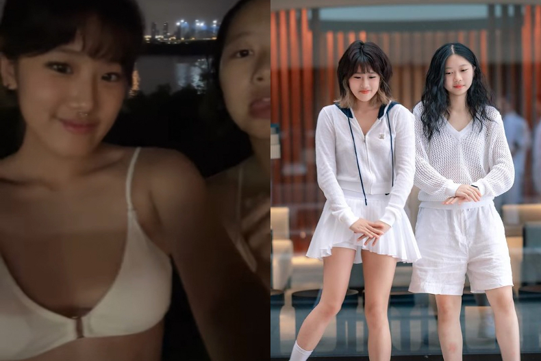 1 - 1.jpg 梧桐妹緊靠26歲男星喊:我的最愛!一身「純白低胸吊帶」現身豪門舞會