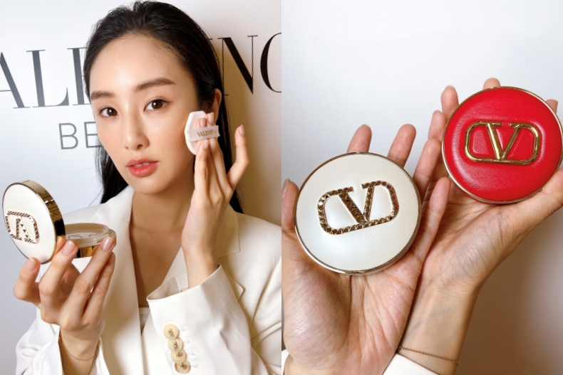 粉氣墊7天賣光！VALENTINO鉚釘白氣墊高調登場！2023秋冬必買底妝推這些