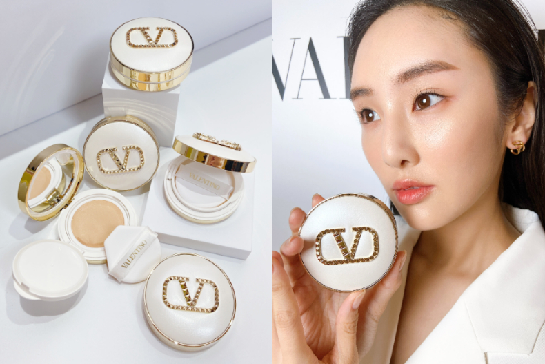 粉氣墊7天賣光！VALENTINO鉚釘白氣墊高調登場！2023秋冬必買底妝推這些