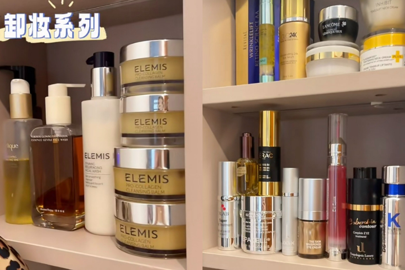 伊能靜保養一年要花上百萬！公開保養櫃百瓶保養品，光卸妝霜一次就要囤4罐